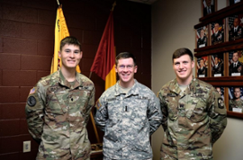 Three ROTC Cadets