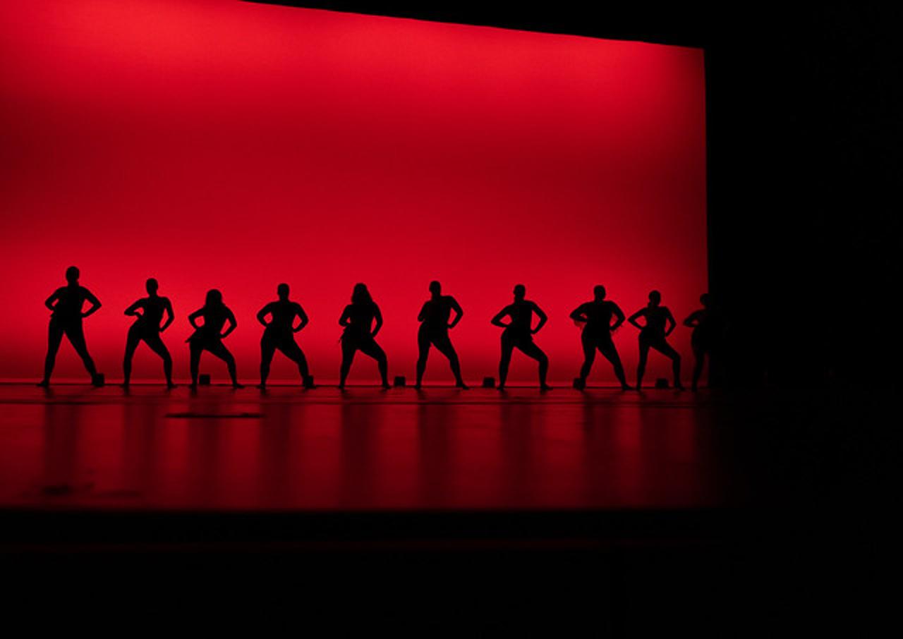 line of dancers