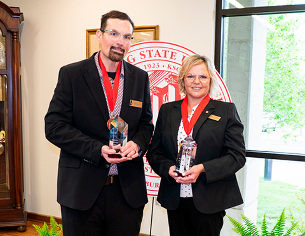 meritorious achievement award, two alumni awardees