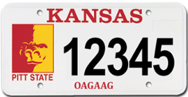 Kansas OAGAAG Plate