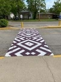 Crosswalk Mural Purple