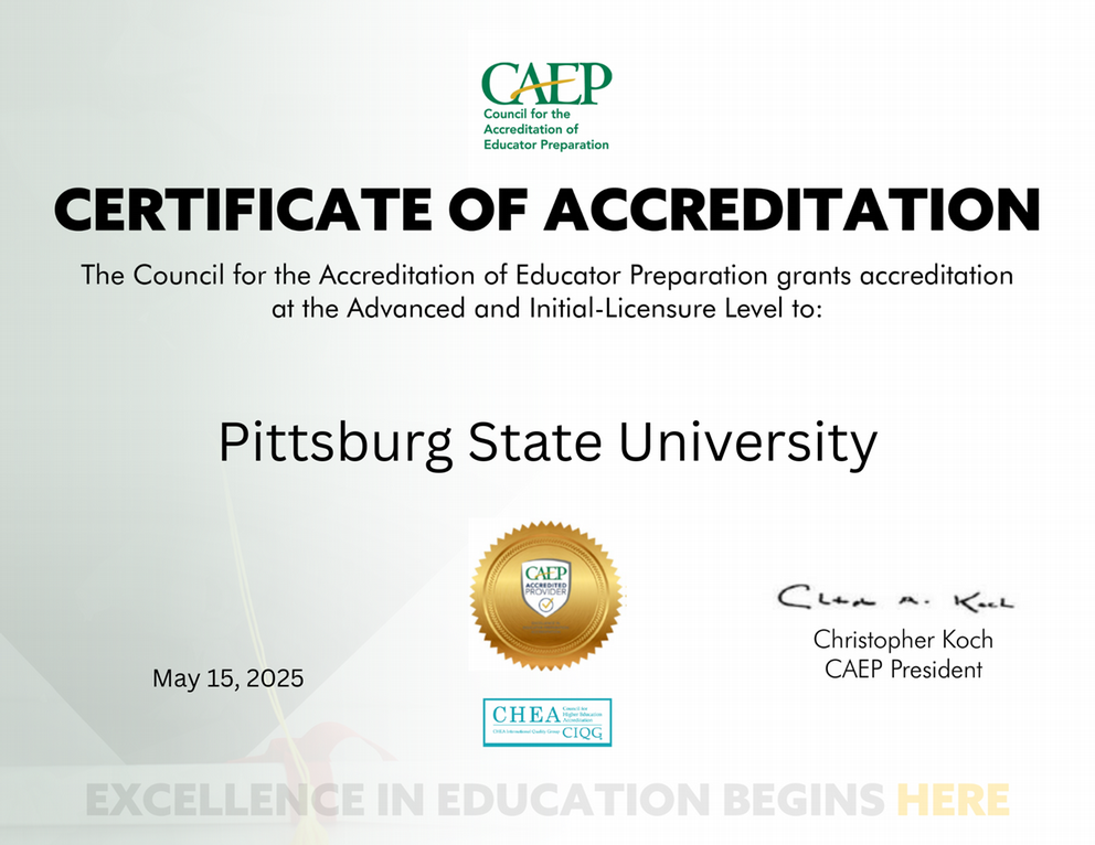 CAEP Accreditation Certificate 2025