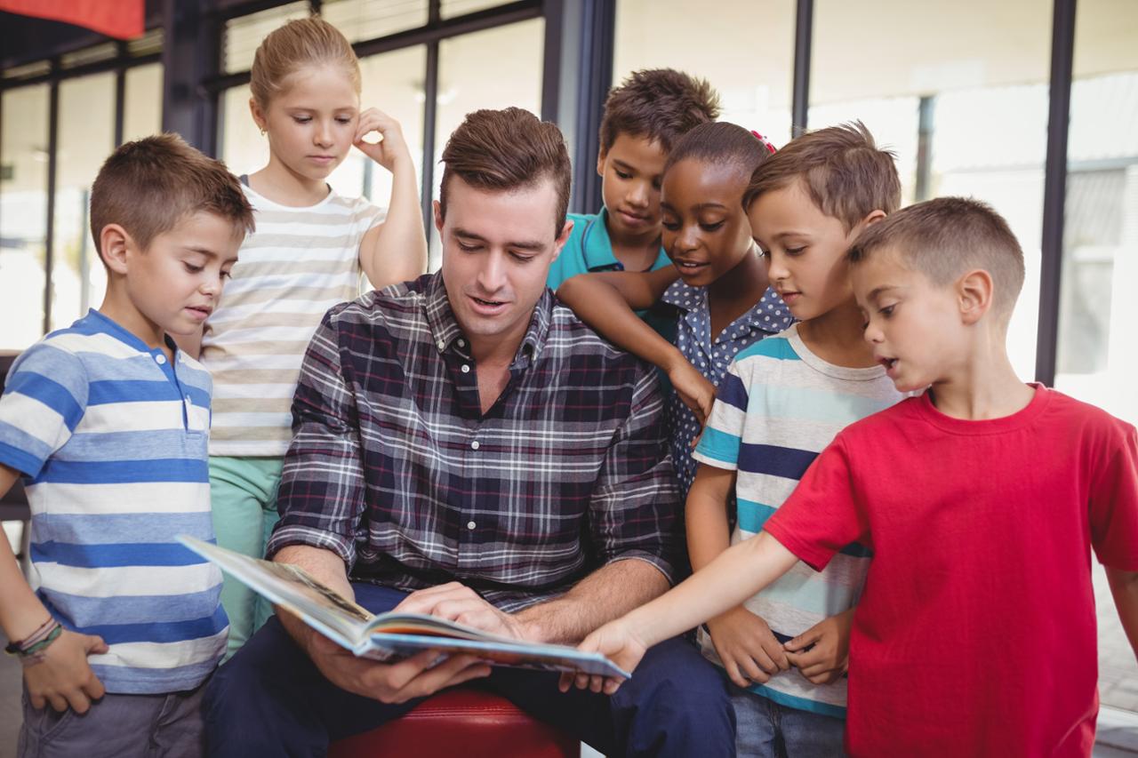Teacher with Group of Students