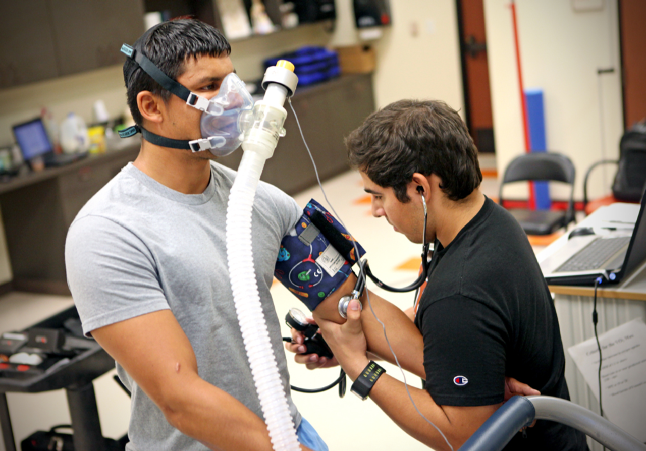 Students Testing in Exercise Science Lab