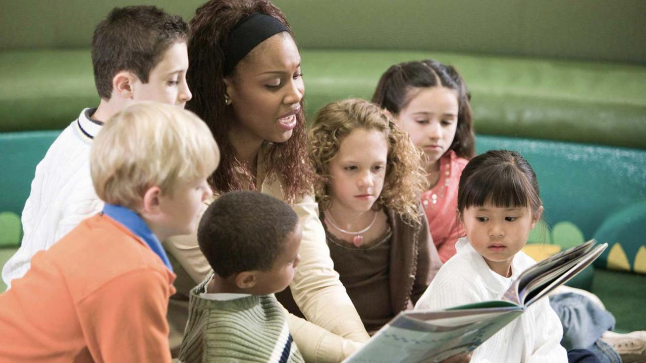 Reading Teacher with Students
