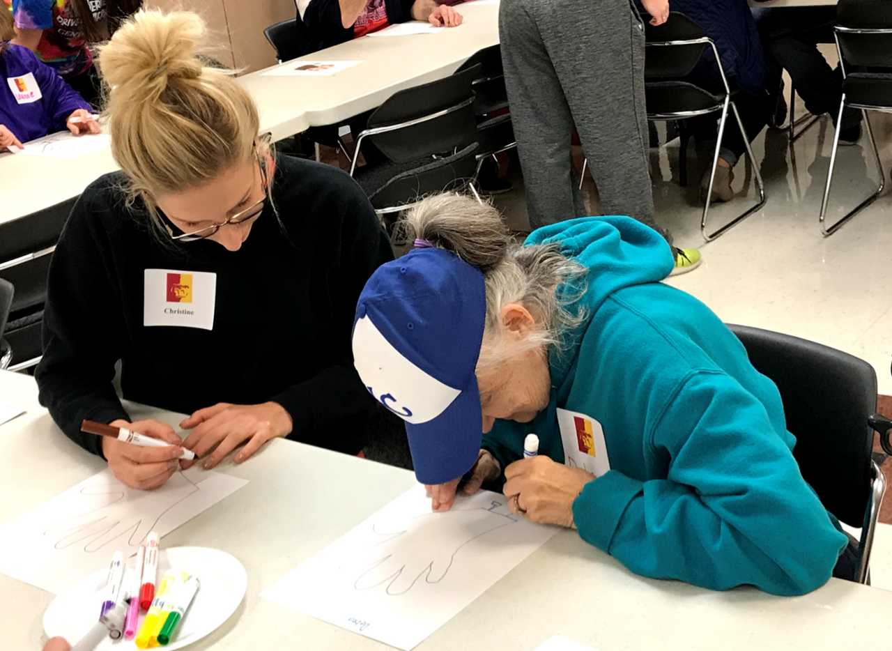 Student with Elderly Adult