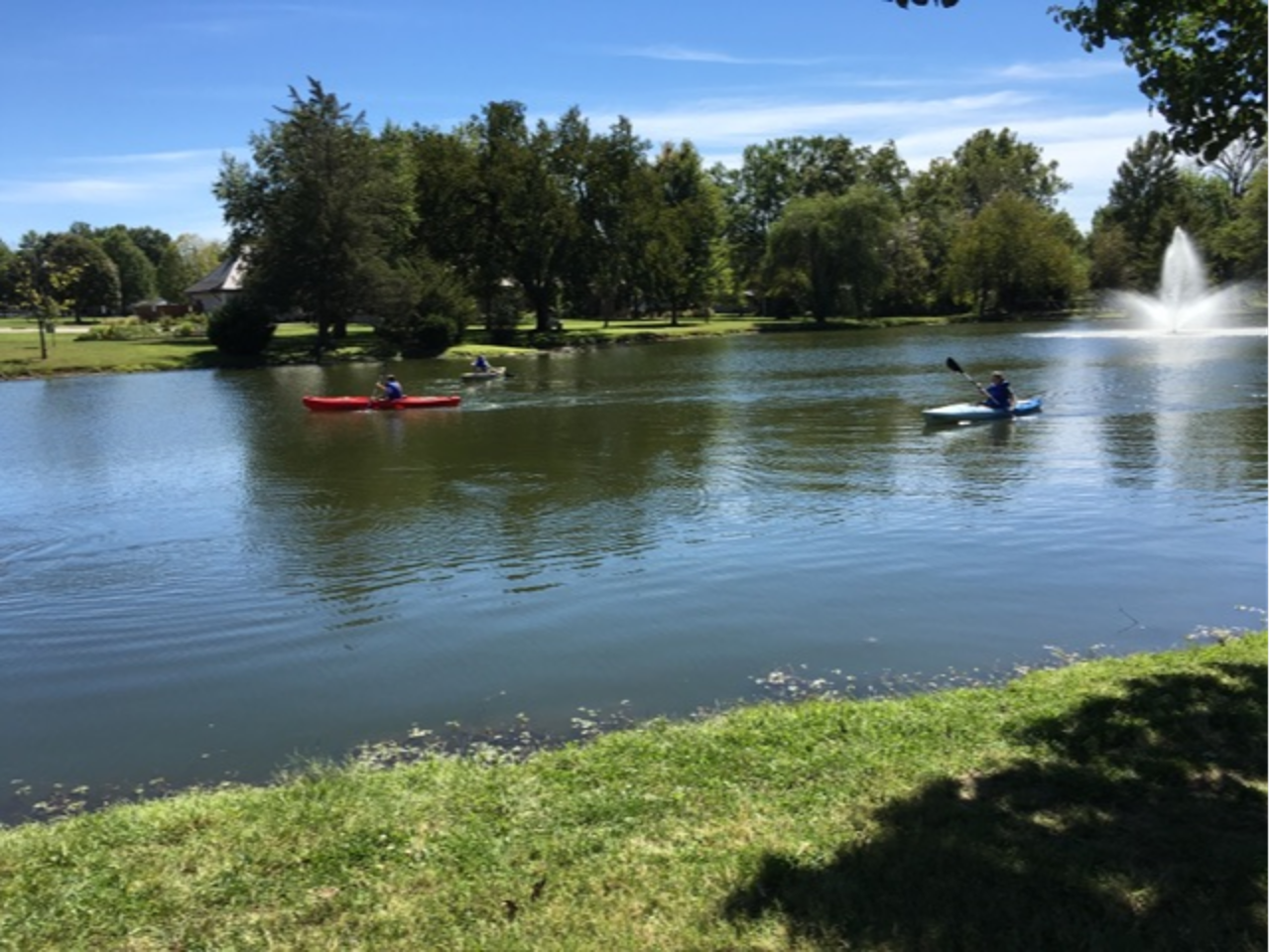 Students in Kayaks