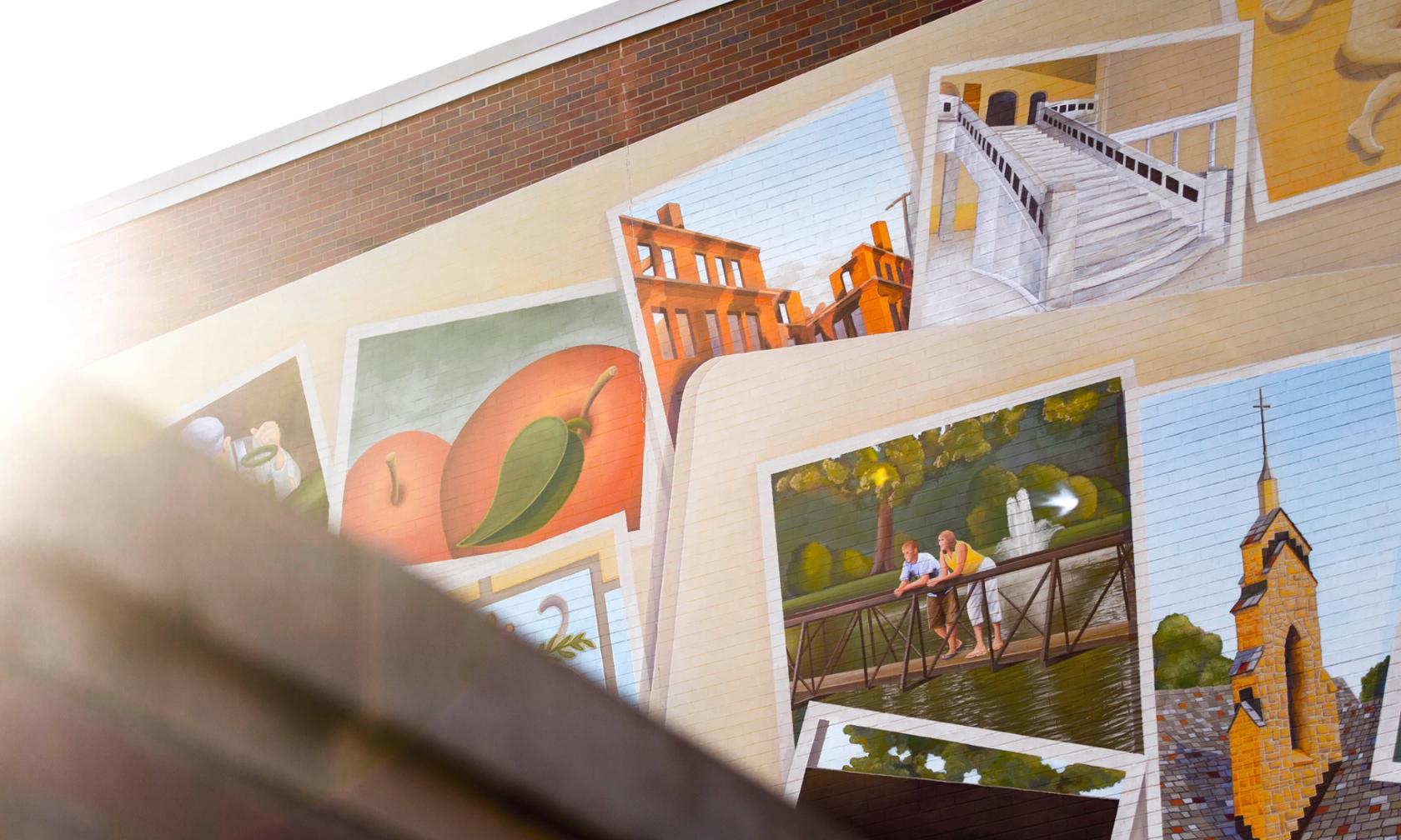 Centennial Mural on Lindburg Plaza