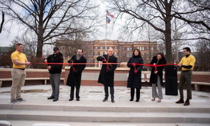 Ribbon Cutting Russ Hall