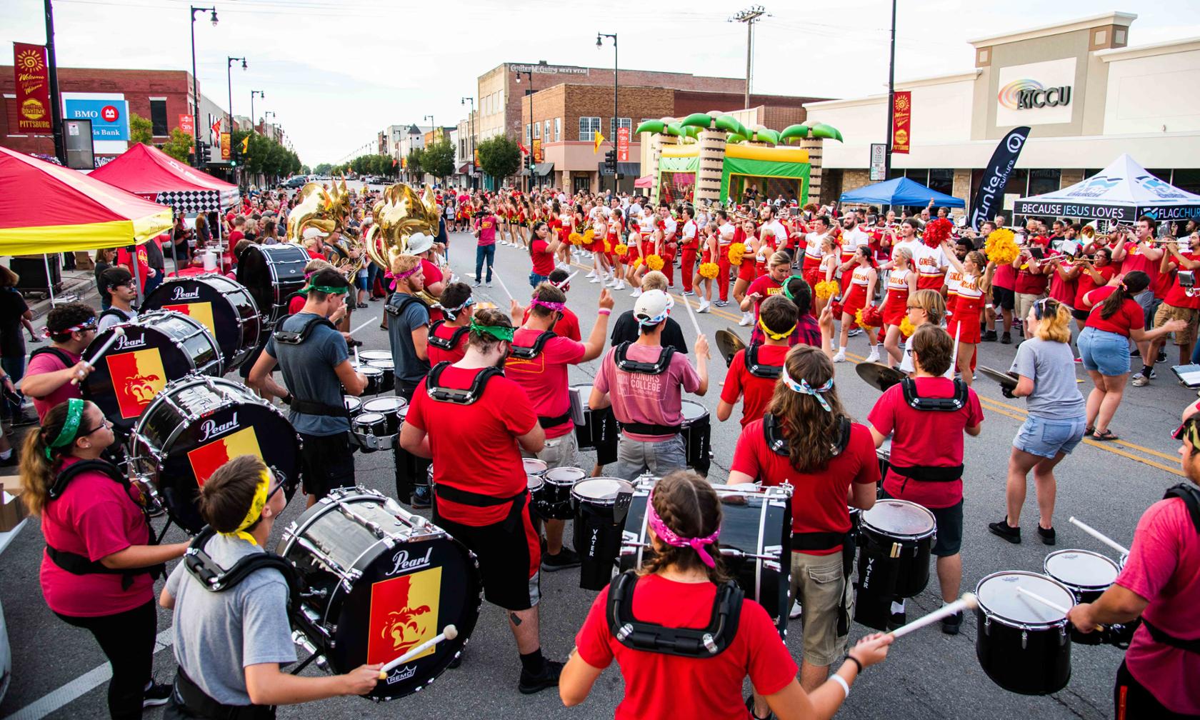 Paint the Town Red pep rally