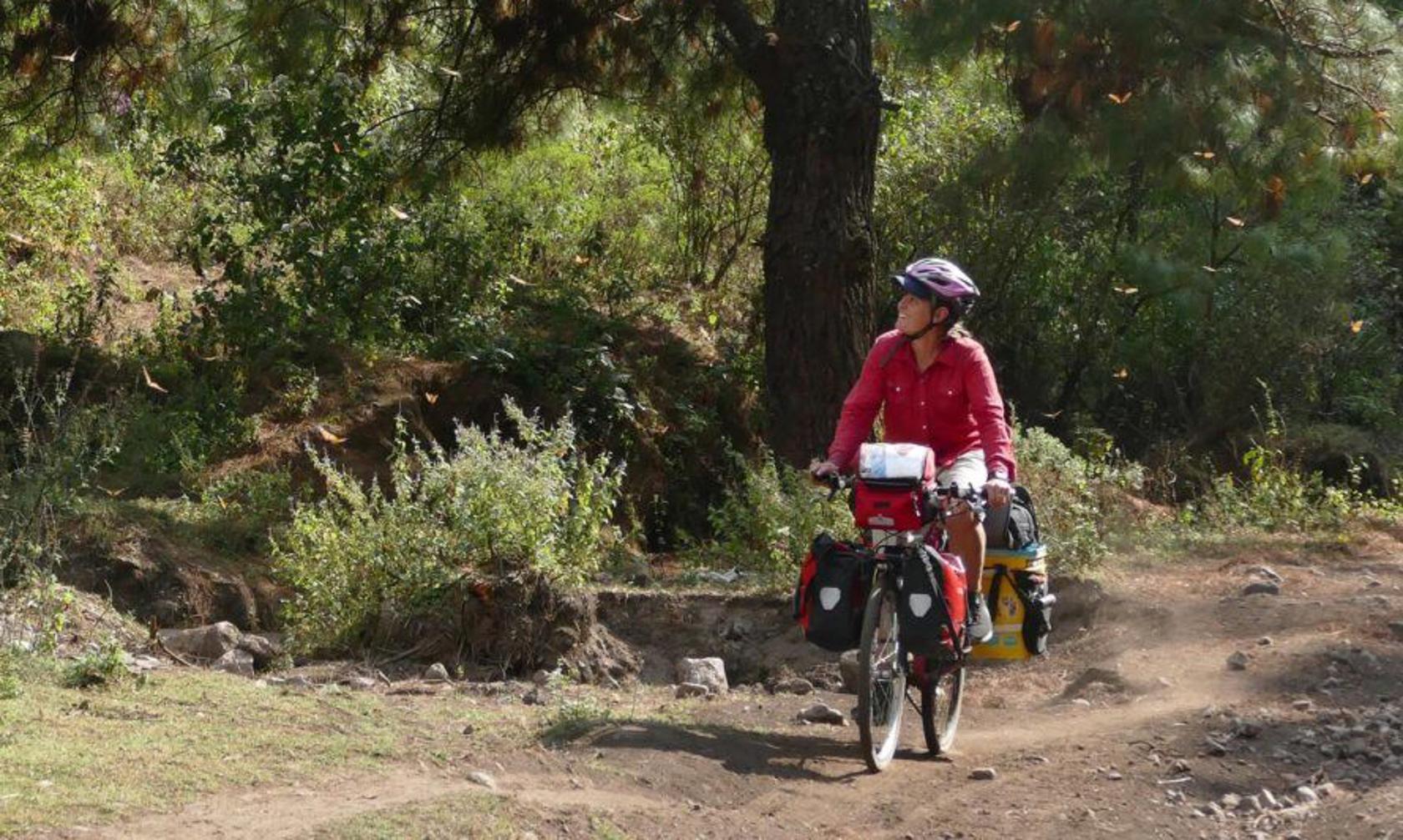 Sara Dykman and bike