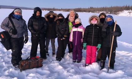 Alaska teacher and kids