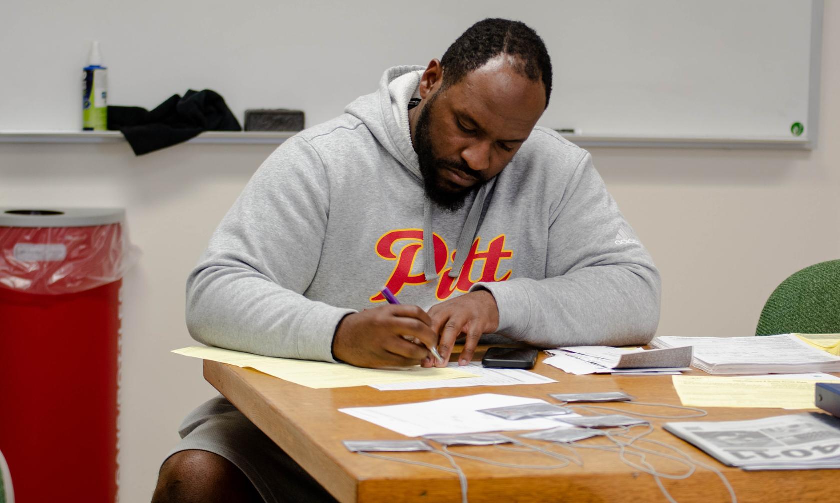 Student doing taxes
