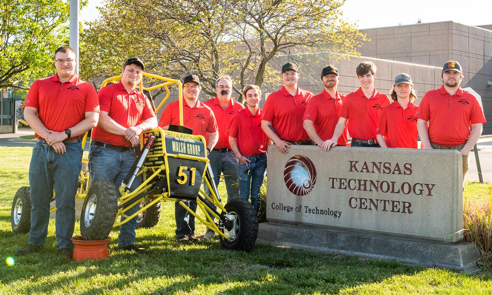 Baja team with their car