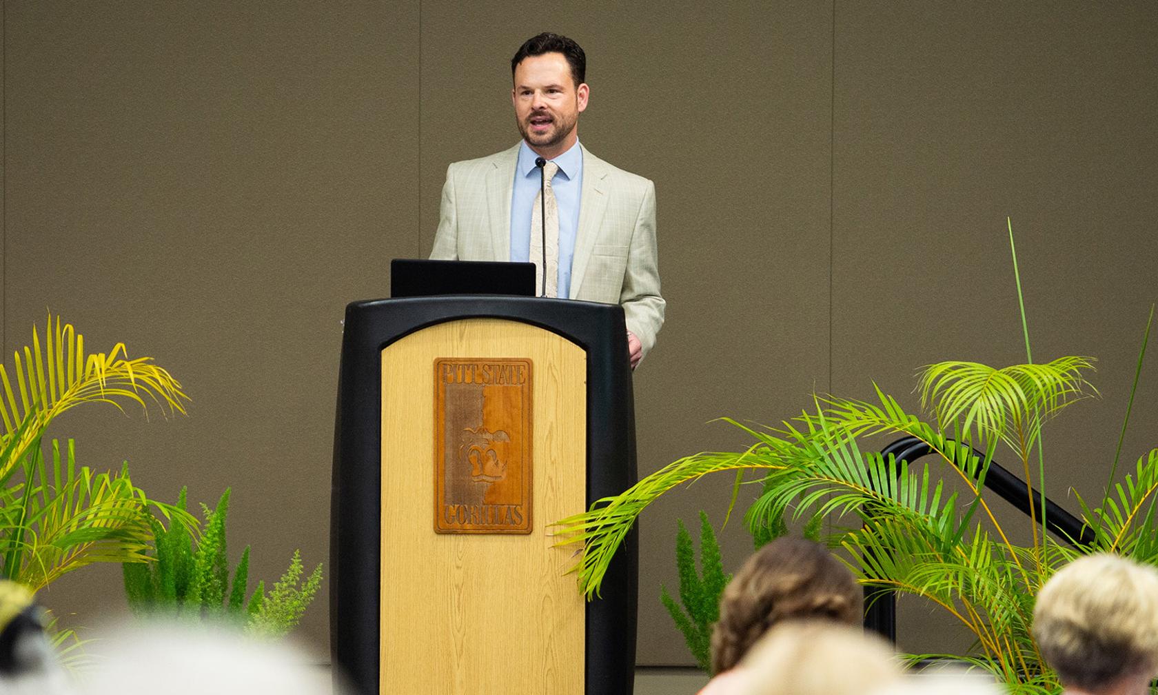 Jon Bartlow at podium