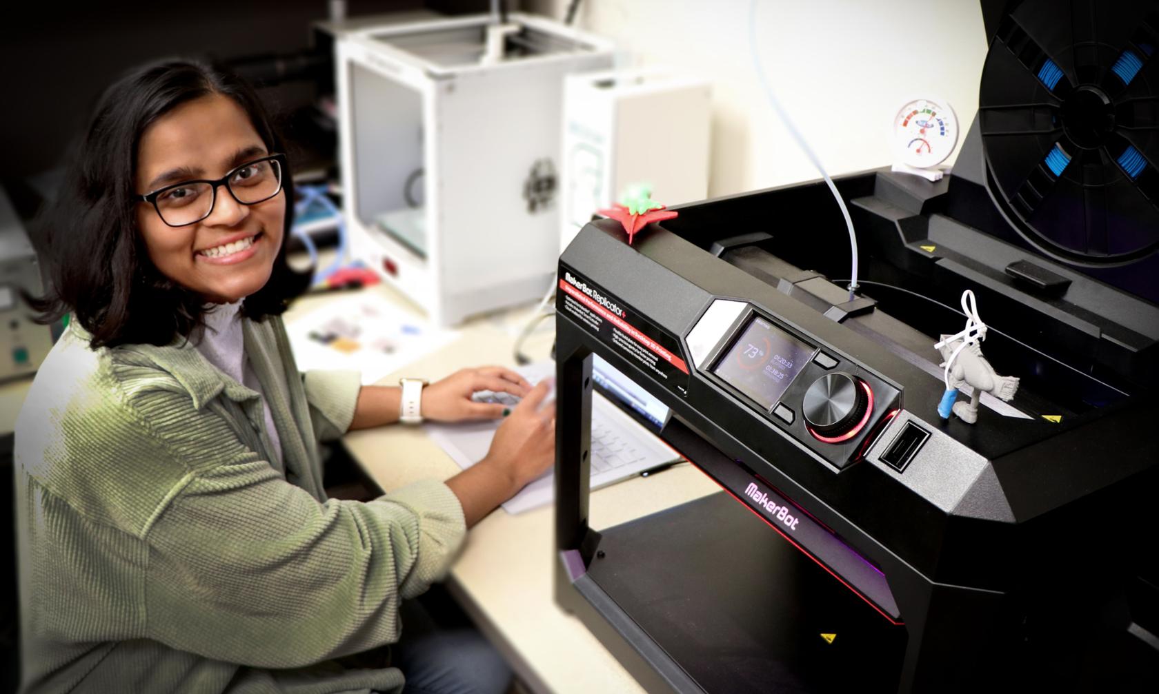 Anjali Gupta in a lab