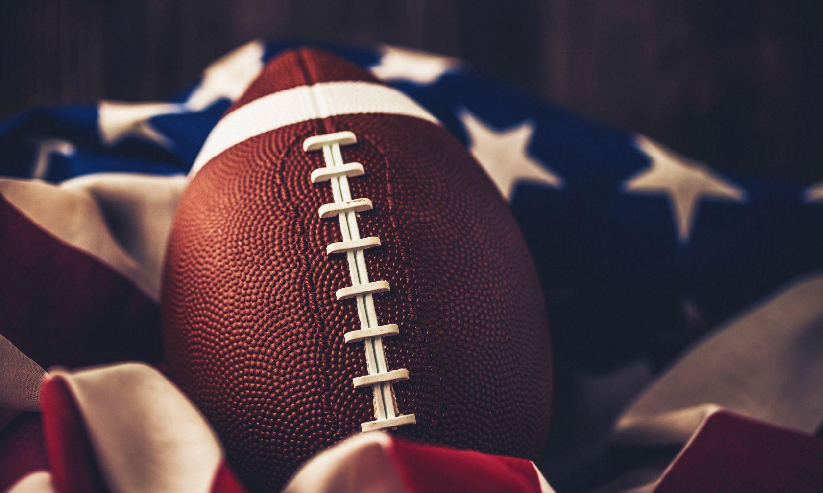 football and flag