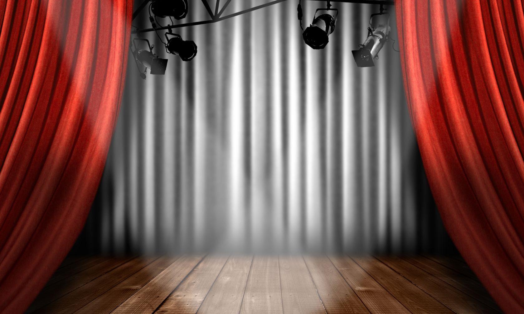 theatre stage with curtains