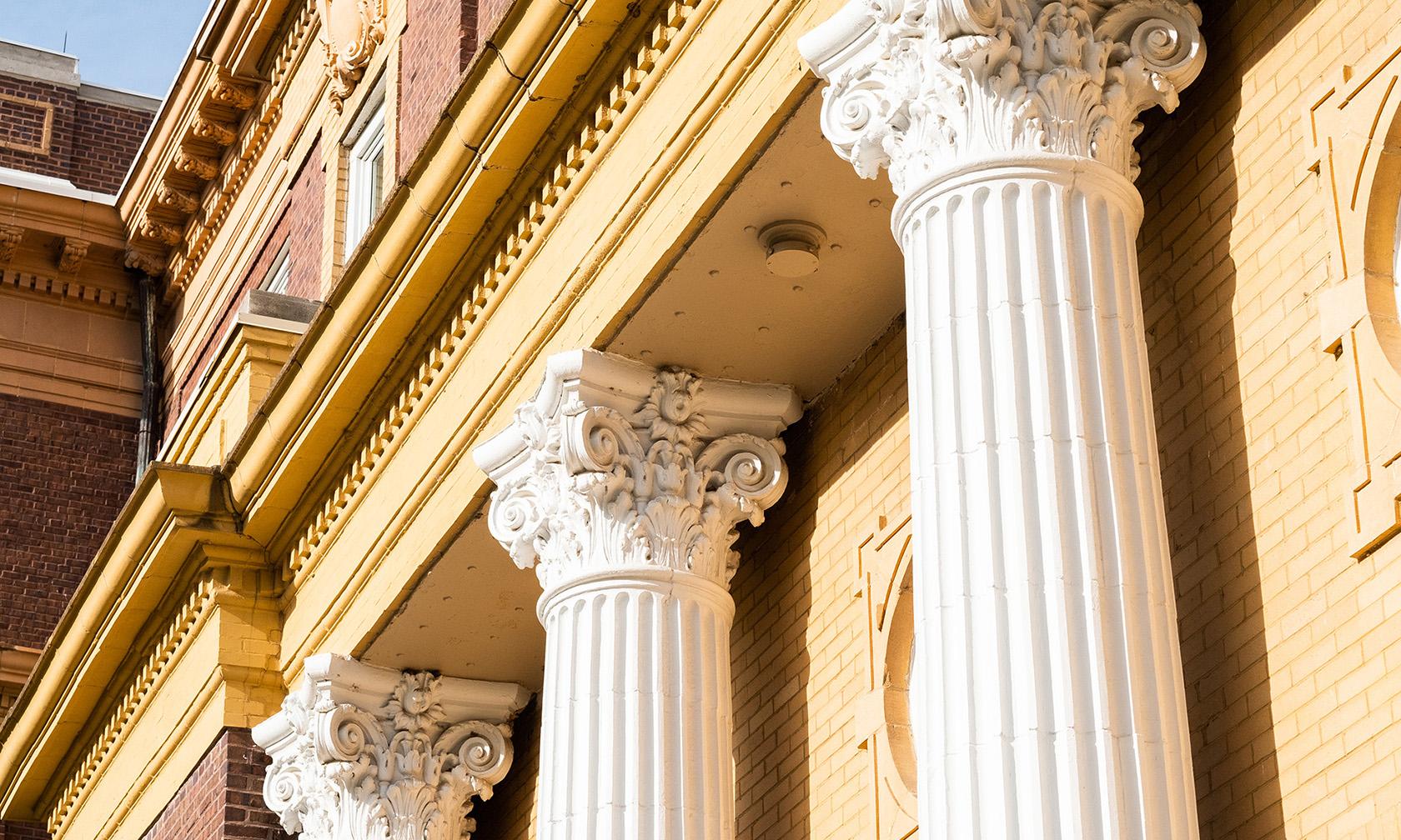 Pillars on Russ Hall