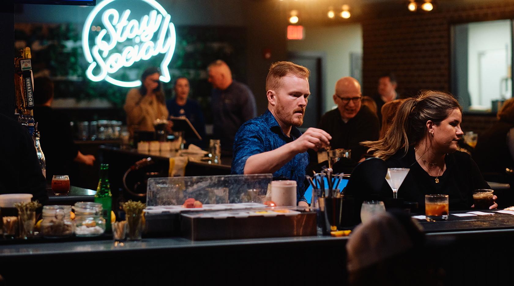 bartender at Brick + Mortar