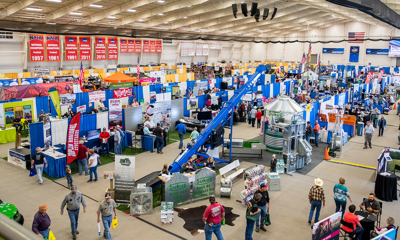 Booths and vendors at Farm Show