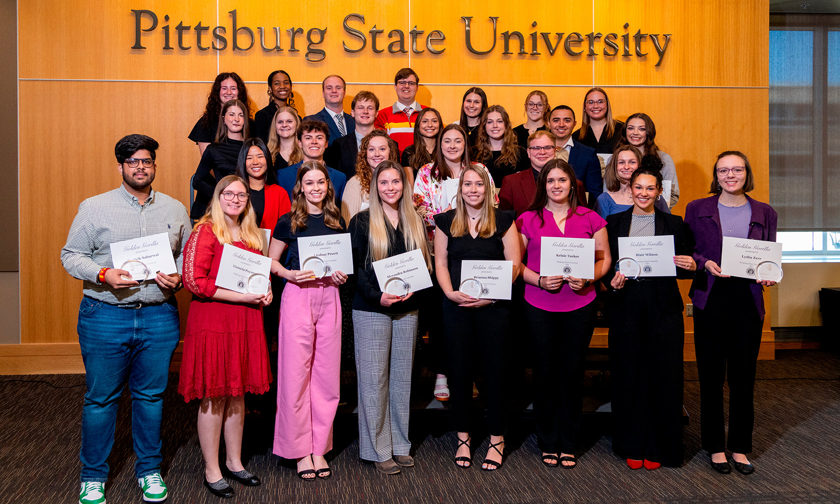 Outstanding seniors standing in a group