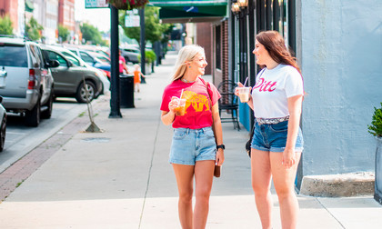 Students downtown