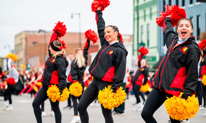 Cheerleaders on broadway