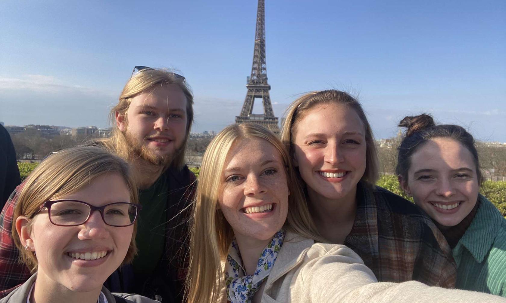 Group at Eiffel Tower