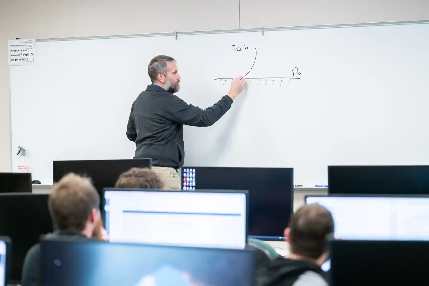 Professor in classroom