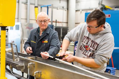 Engineering students with plastics technology focus at Pitt State