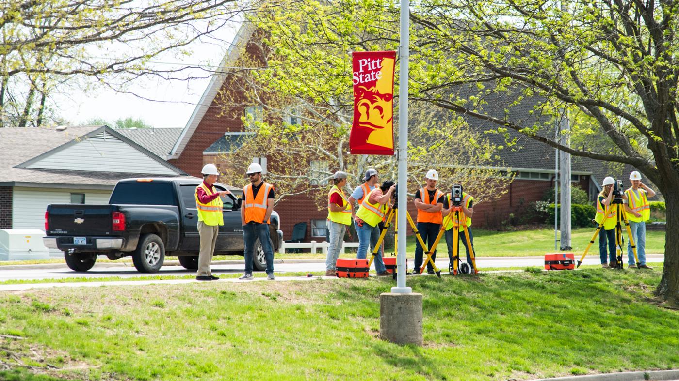 construction engineering technology major completes survey at PIttsburg State University