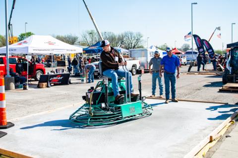 student with engineer degree at construction expo in Pittsburg