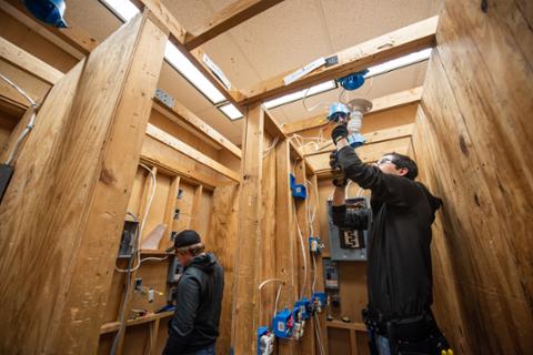 Pitt State college students at Electrician school