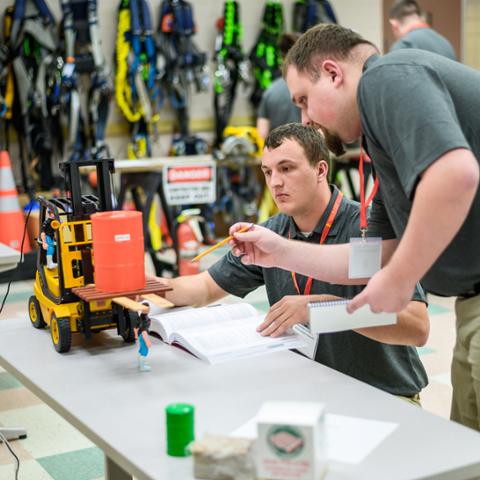 Safety competition for college students at Pitt State in environmental major