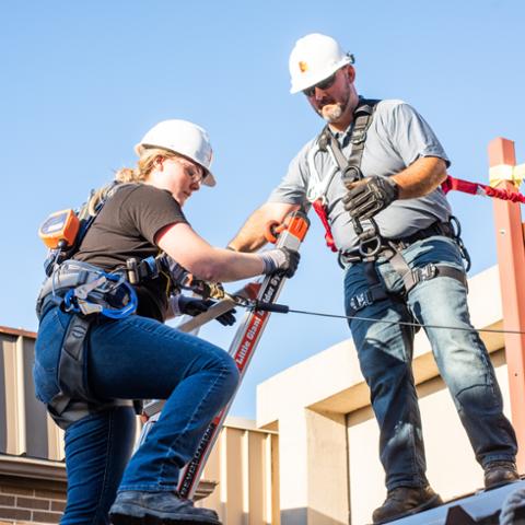 Fall prevention course for safety management college students at Pitt State