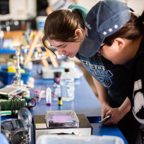 students in lab