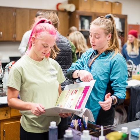 chemistry student lab at Pittsburg State Unviersity