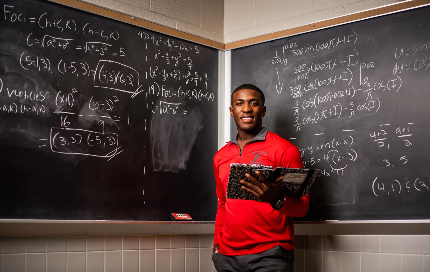 student in class for math major at Pitt State