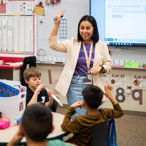 Pittsburg State University student teaches early childhood education