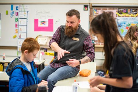 Pittsburg State University college student practices classroom management