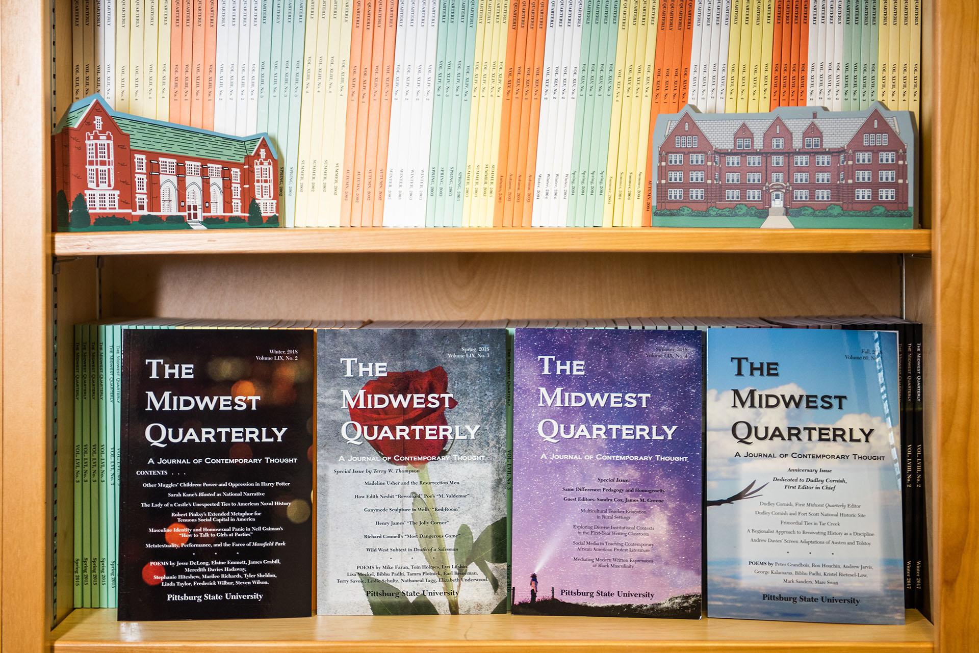 Books on a shelf