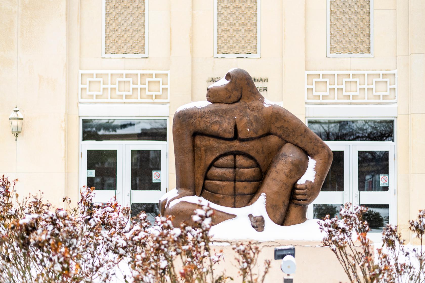 Gorilla in snow