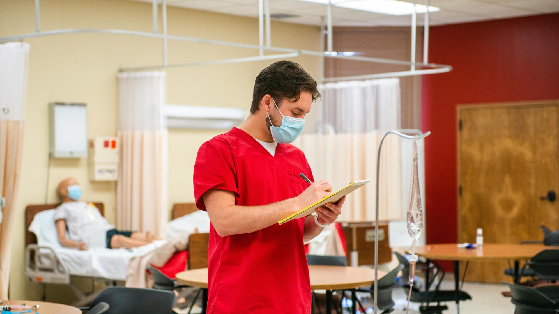 Pitt State Nursing Lab Students in Classroom Simulation