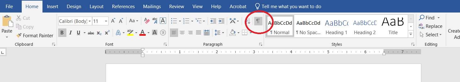 Show Formatting Marks