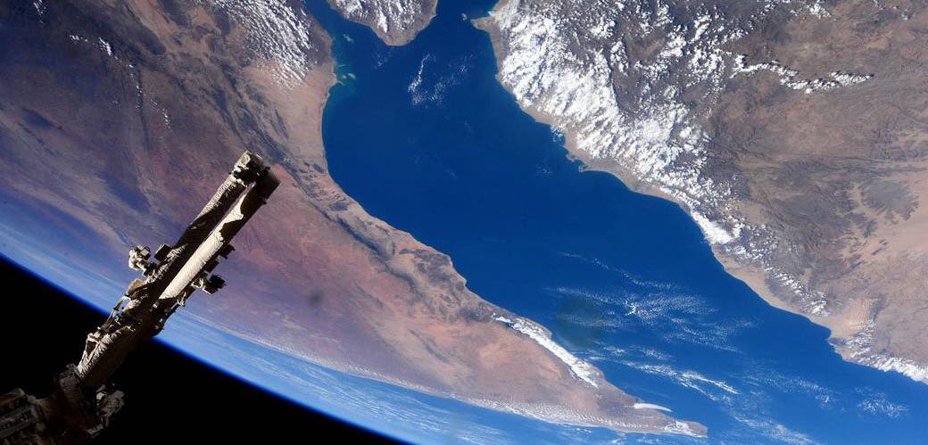 Space Station plus view of Gulf of Aden and Horn of Africa
